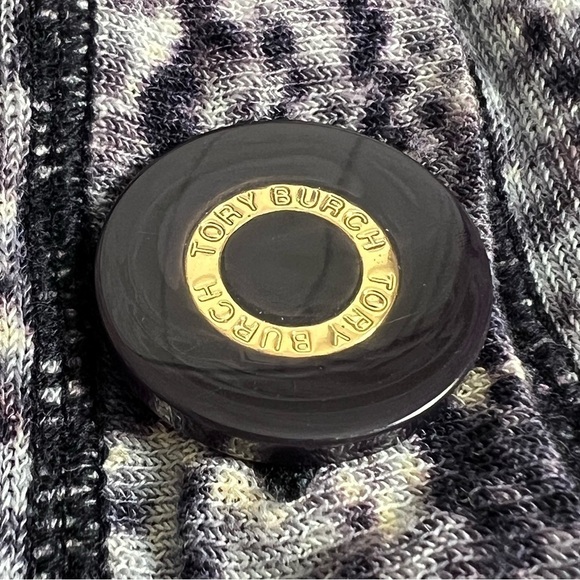 TORY BURCH Linen‎ Knit Snakeskin Print Lightweight Button Up Cardigan Sweater XS - Picture 5 of 7